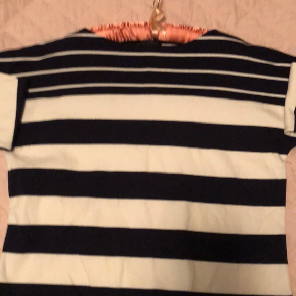 J Crew Long Sleeve Navy and Cream Striped top - Picture 4 of 6